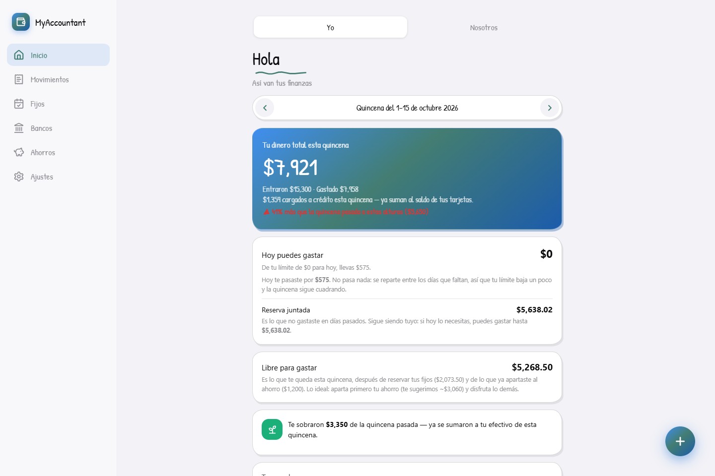 MyAccountant · interfaz original